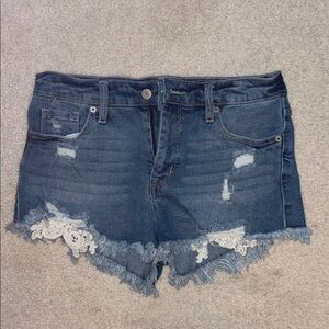 Mossimo Supply Co. Jean Shorts with Floral Pockets